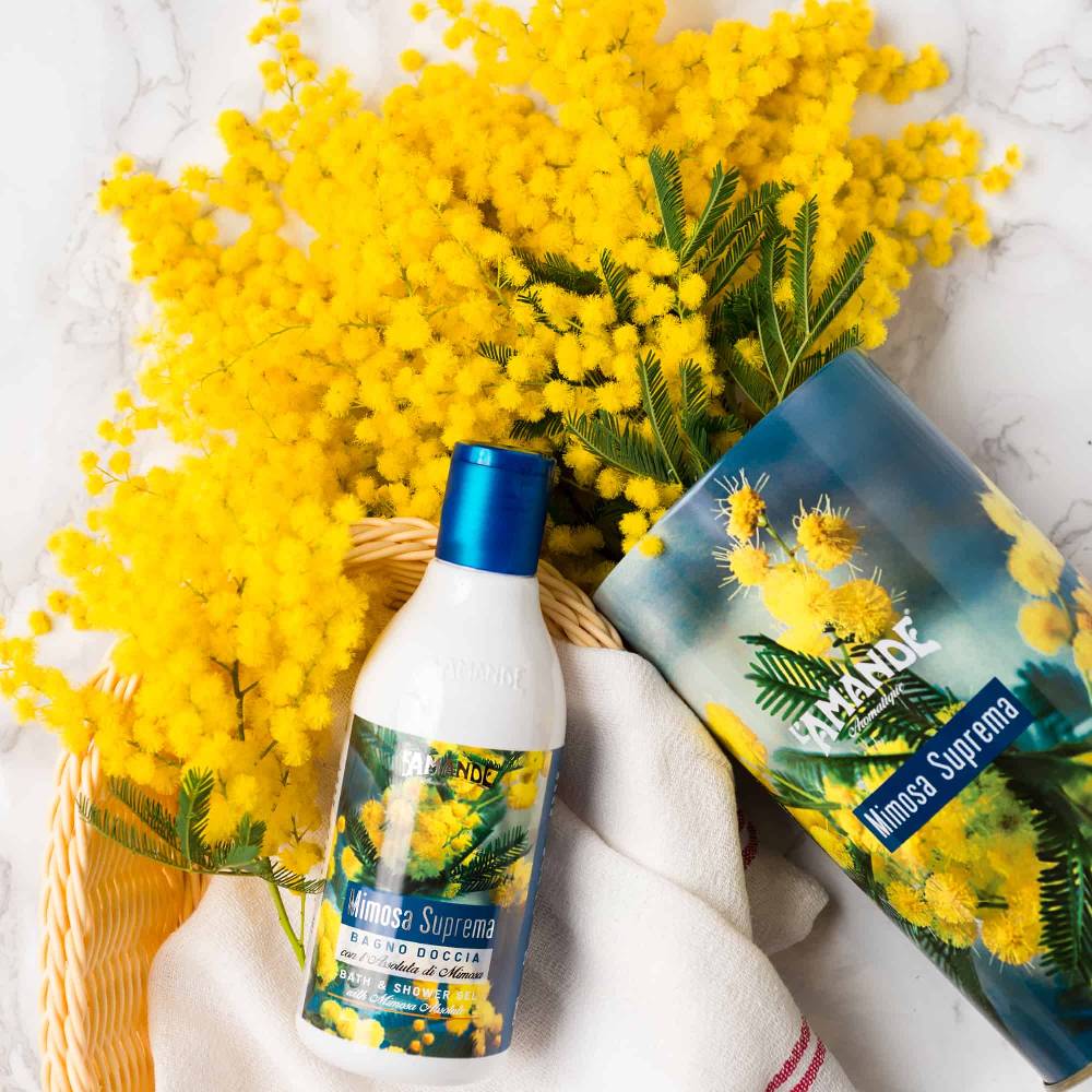L'amande Bagno doccia in boite Mimosa suprema 50% di sconto per tempo limitato
