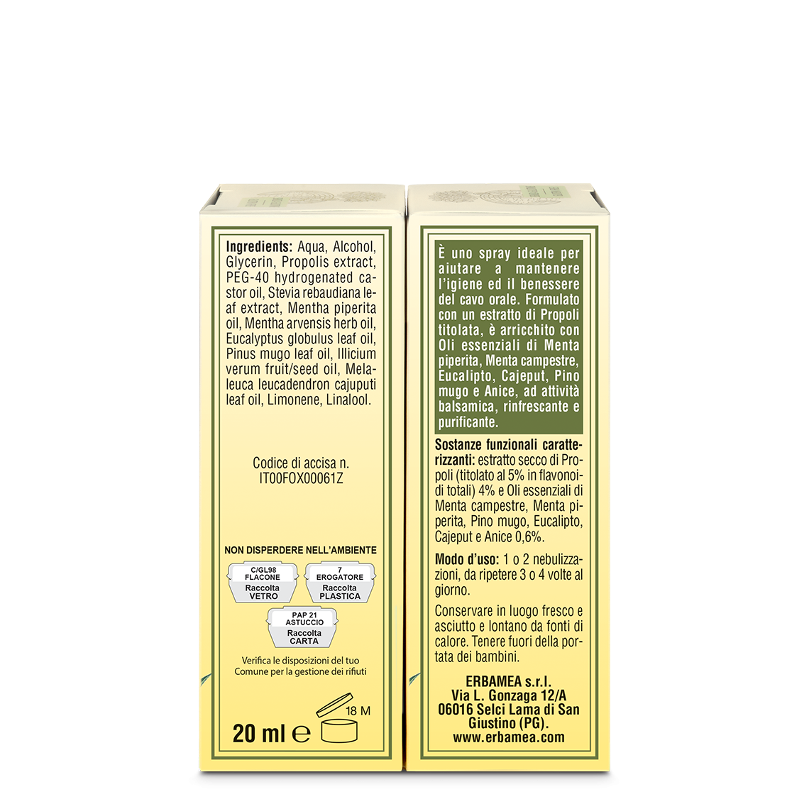 L'erbolario Spray con Erbe Balsamiche Propoli Titolata Saldi Di Fabbrica