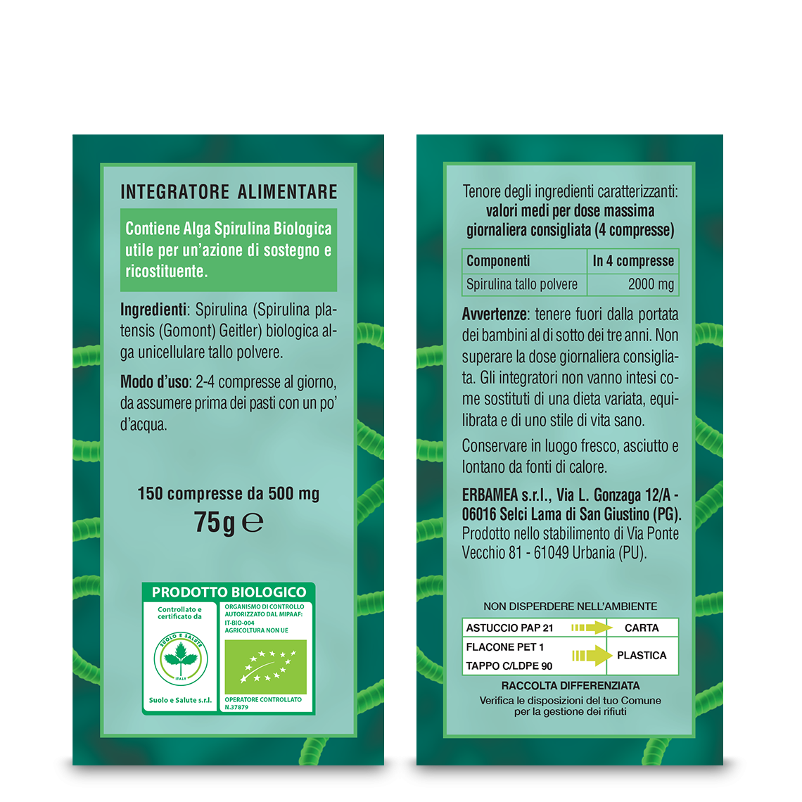 L'erbolario Integratore Spirulina Biologica Fino Al -60%