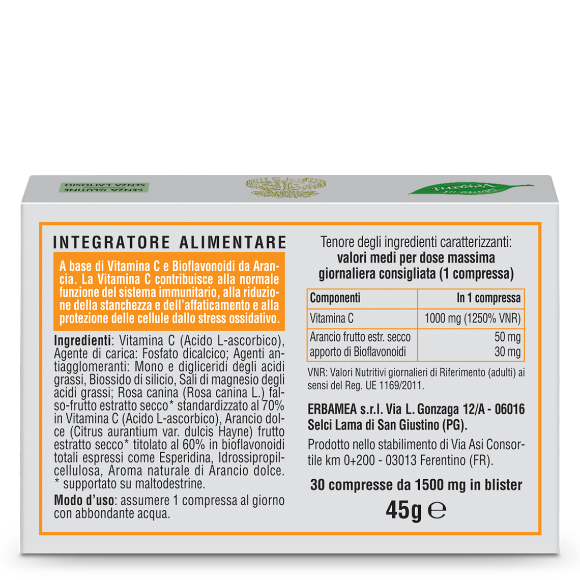 L'erbolario Integratore Vitamina C Novità