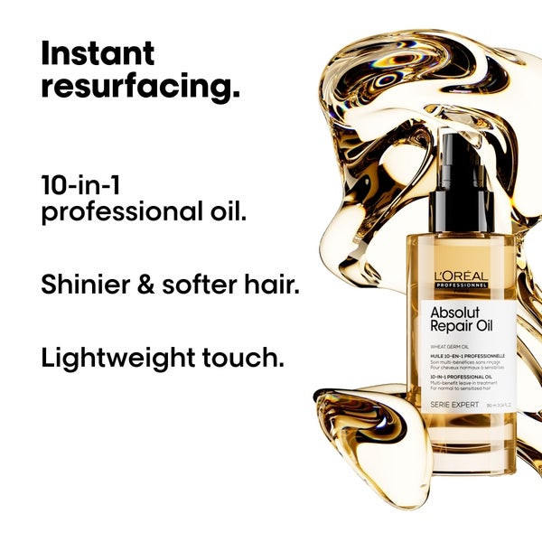 Lu0027Oréal Professionnel Olio Leave in Serie Expert Absolut Repair 10 in 1 for Dry and Damaged Hair L’Oréal Professionnel 90ml Spedizione Gratuita