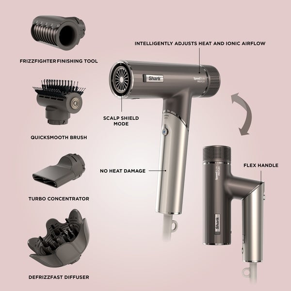 SHARK Shark Beauty SpeedStyle Pro FLEX 4-in-1 High-Velocity Hair Dryer System Pezzi Unici