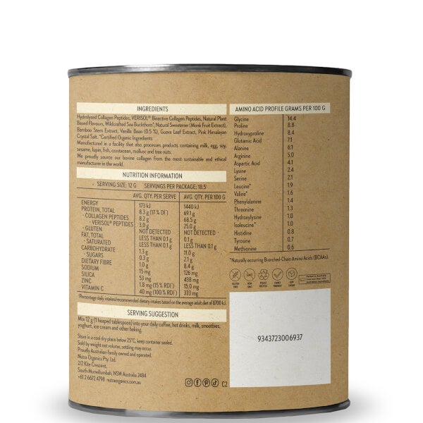 Nutra Organics Nutra Organics Collagen Beauty Supplements - Vanilla 225g Vendita Calda