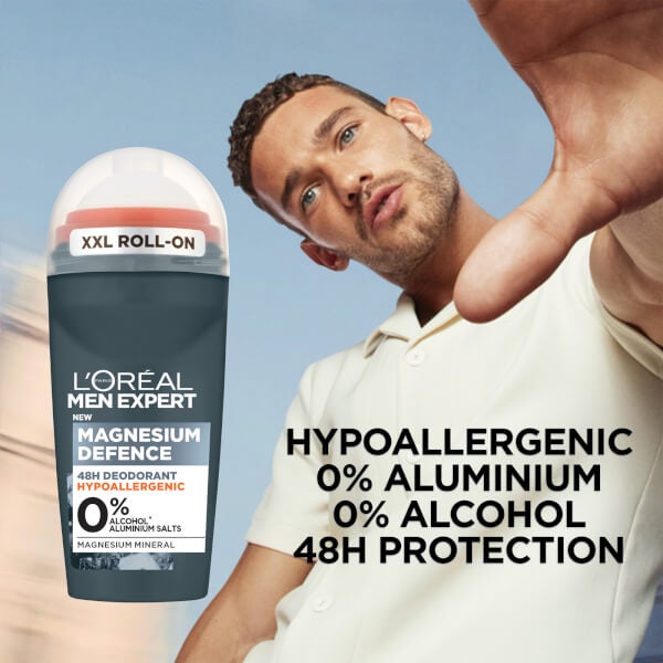 Lu0027Oréal Paris Men Expert L'Oréal Paris Men Expert Magnesium Defence Hypoallergenic 48 Hour Roll-On Deodorant 50ml Sconto di tempo limitato