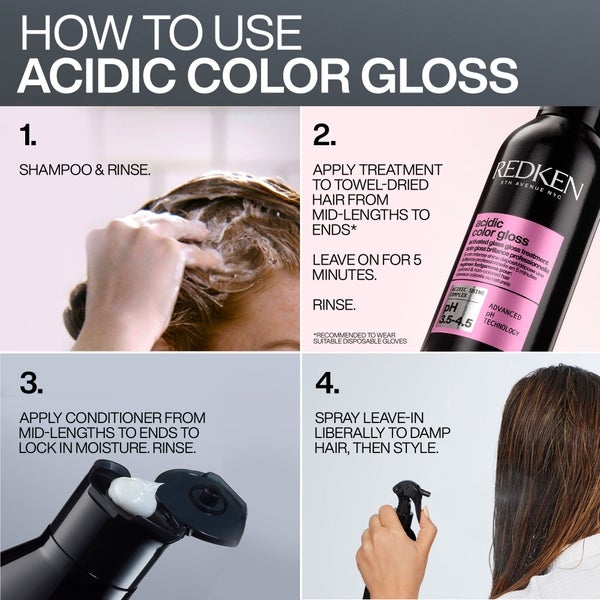 Redken Redken Acidic Color Gloss Shampoo and Conditioner 300ml Colour Protection Routine for Glass-Like Shine Ultimi tre giorni