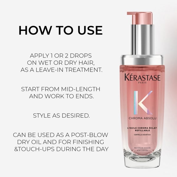 Kerastase Kérastase Chroma Absolu Refillable Hair Oil 75ml And 30ml Duo For Colour Treated Hair Qualità Garantita