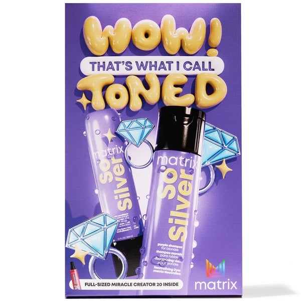 Matrix Matrix So Silver Purple Shampoo Conditioner and Miracle Creator Gift Set for Blonde and Grey Hair Sottocosto