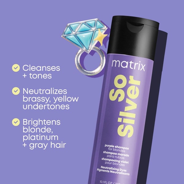 Matrix Matrix So Silver Purple Shampoo Conditioner and Miracle Creator Gift Set for Blonde and Grey Hair Sottocosto