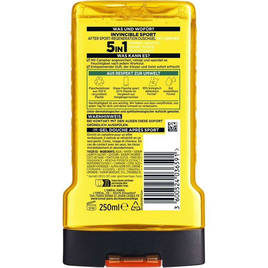 L'Oréal Paris Men Expert Gel doccia Invincible Sport 5 in 1 Camphor Shower Gel Qualità