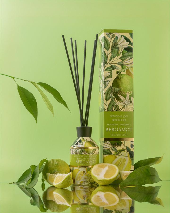 Rudy Profumi Diffusore per Ambiente 250 mL + BacchetteNature&AromeLinea Bergamot Presa