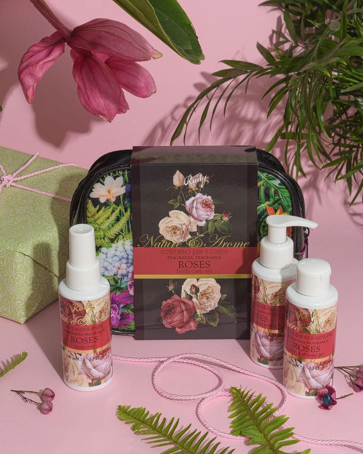Rudy Profumi Pochette con Bagno & Doccia Schiuma Crema Corpo Acqua Profumata 100 mLNature&AromeLinea Roses Officina