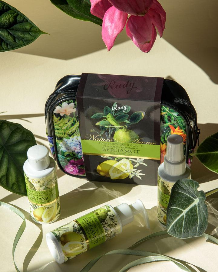 Rudy Profumi Pochette con Bagno & Doccia Schiuma Crema Corpo Acqua Profumata 100 mLNature&AromeLinea Bergamot Esporta salva